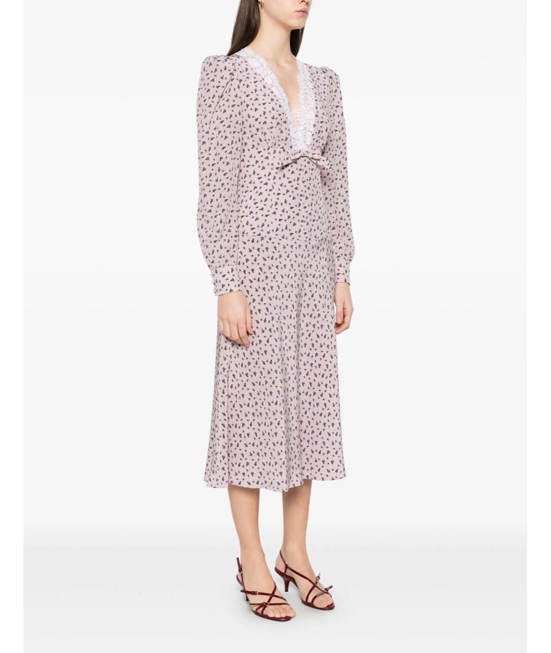 ALESSANDRA RICH Розовое шелковое вечернее платье, фото 4