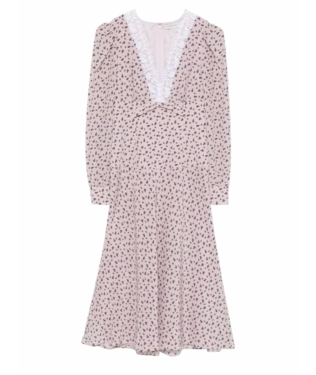 ALESSANDRA RICH Розовое шелковое вечернее платье, фото 1