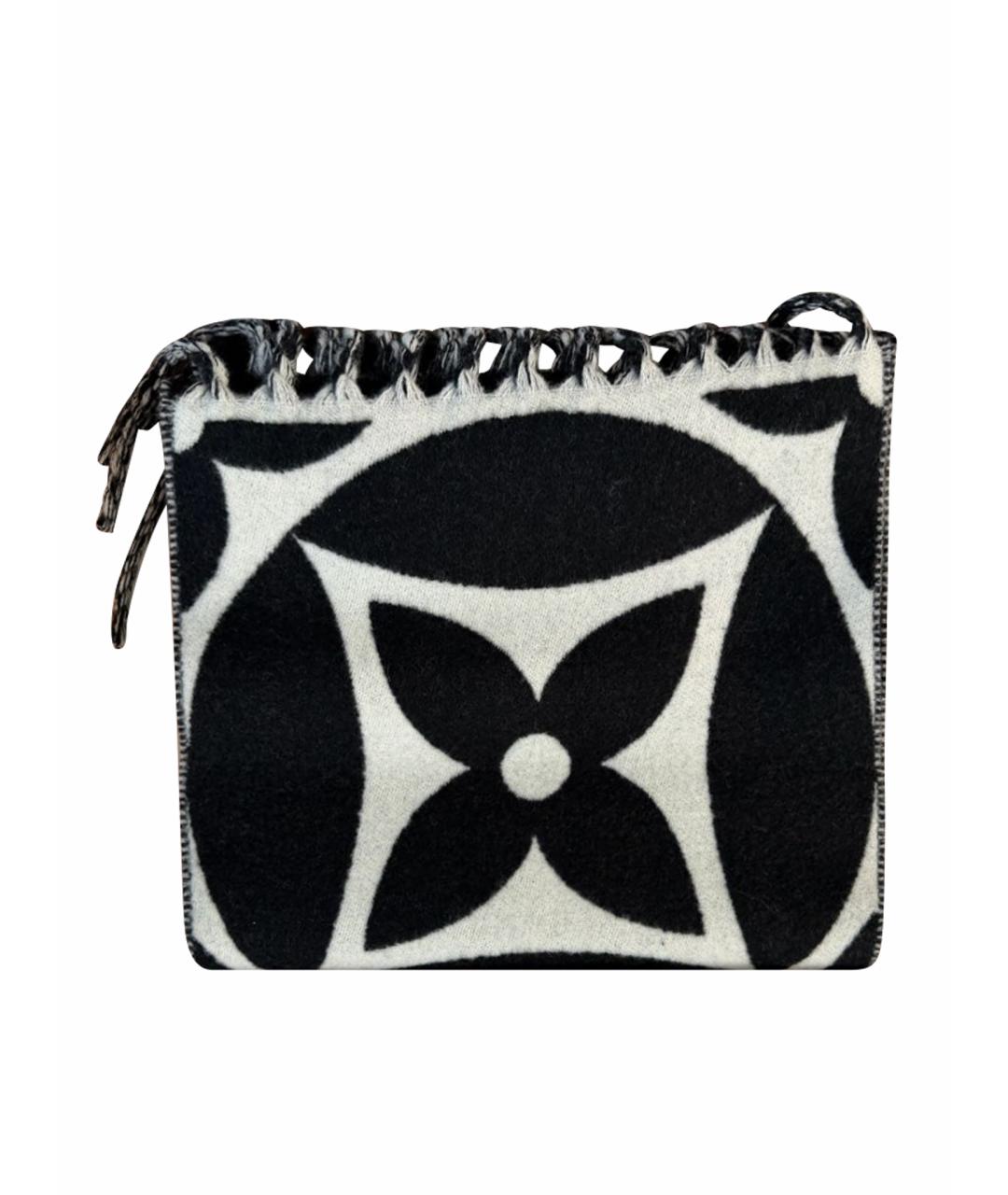 LOUIS VUITTON Черный шерстяной шарф, фото 1