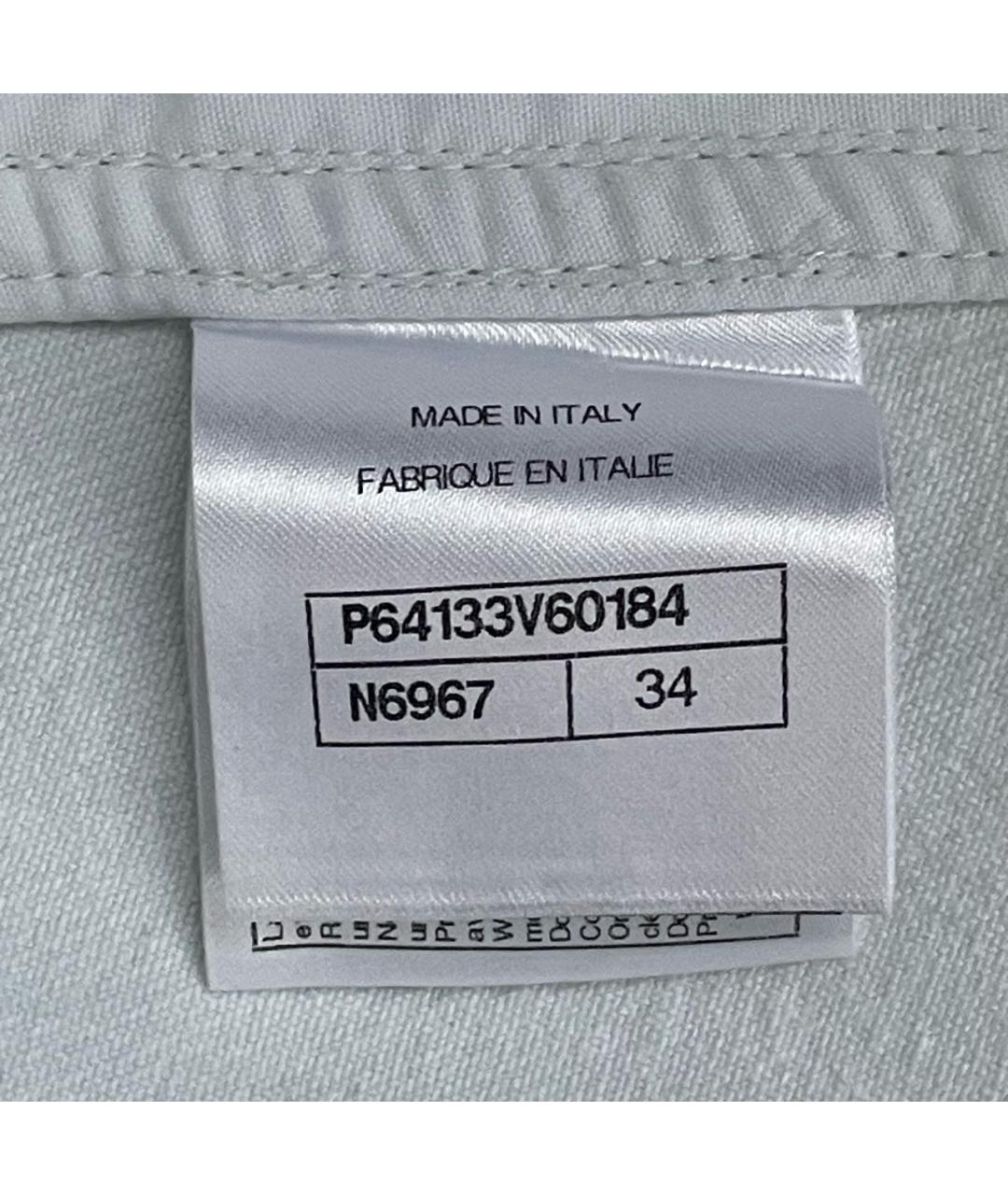 CHANEL Белая деним юбка мини, фото 7