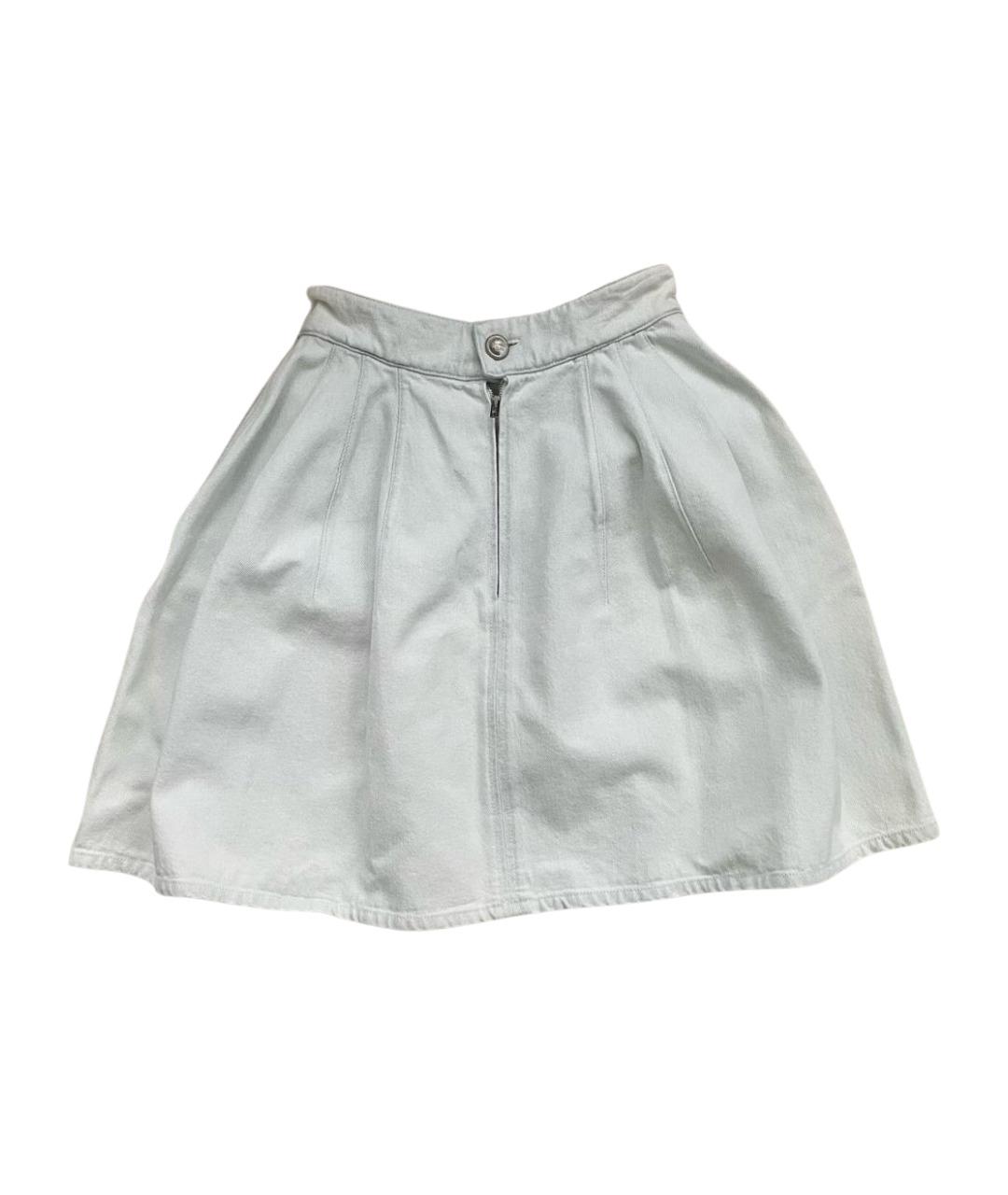 CHANEL Белая деним юбка мини, фото 1