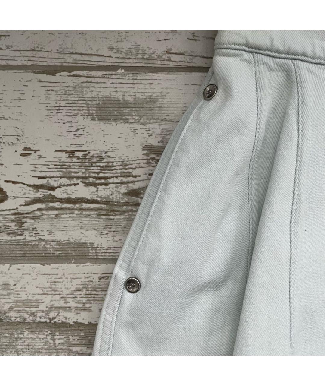 CHANEL Белая деним юбка мини, фото 4