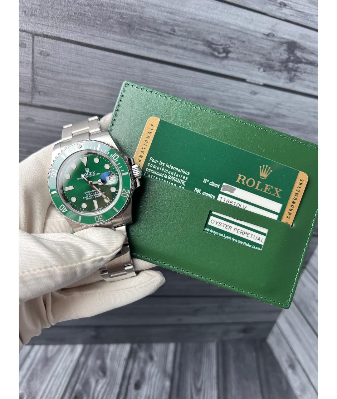 ROLEX Зеленые часы, фото 2