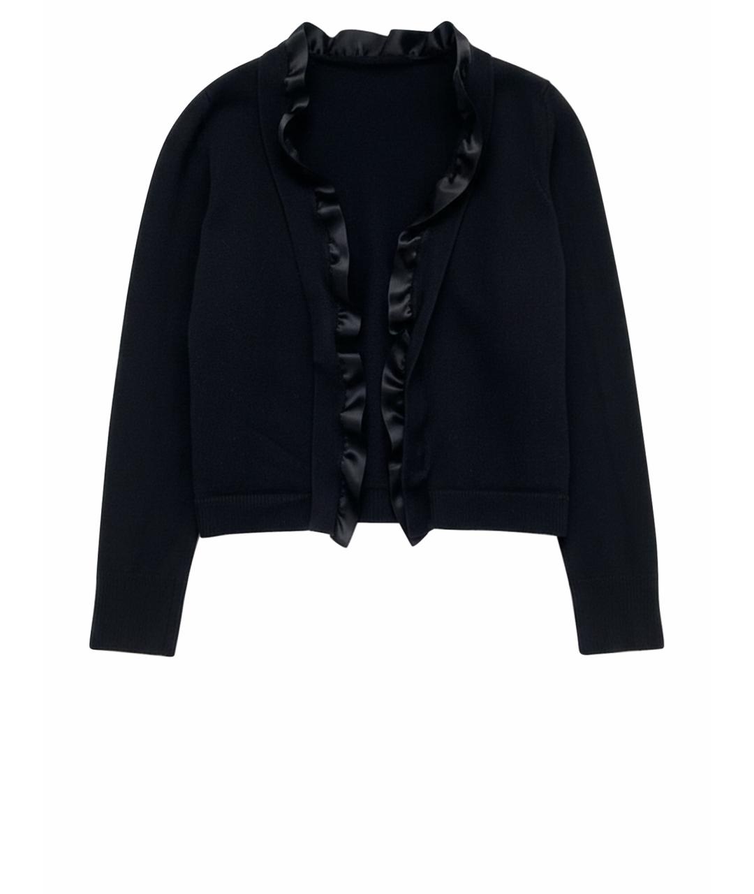 CHANEL Черный шерстяной кардиган, фото 1