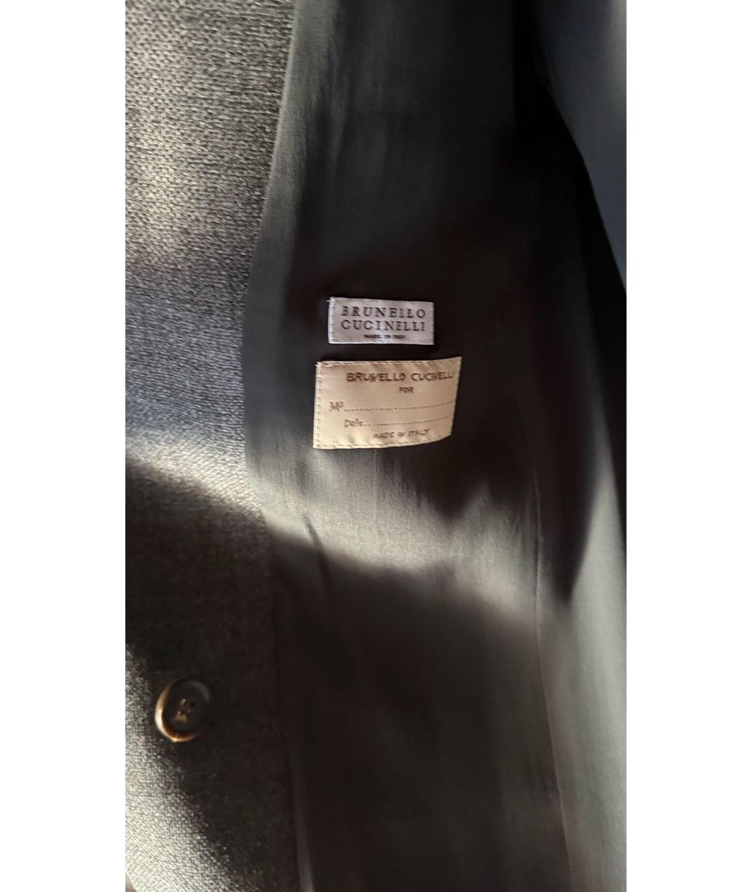 BRUNELLO CUCINELLI Серое шерстяное пальто, фото 3