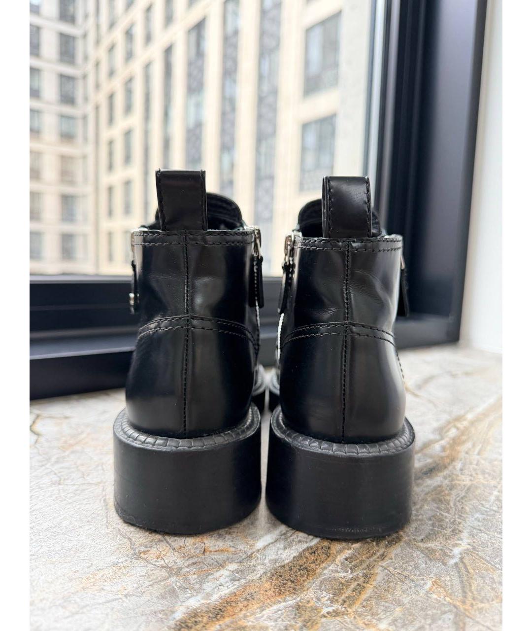 CHANEL Черные кожаные ботинки, фото 4