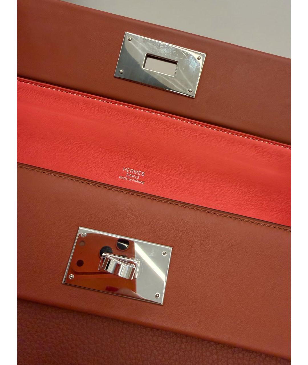 HERMES Коричневая кожаная сумка через плечо, фото 2