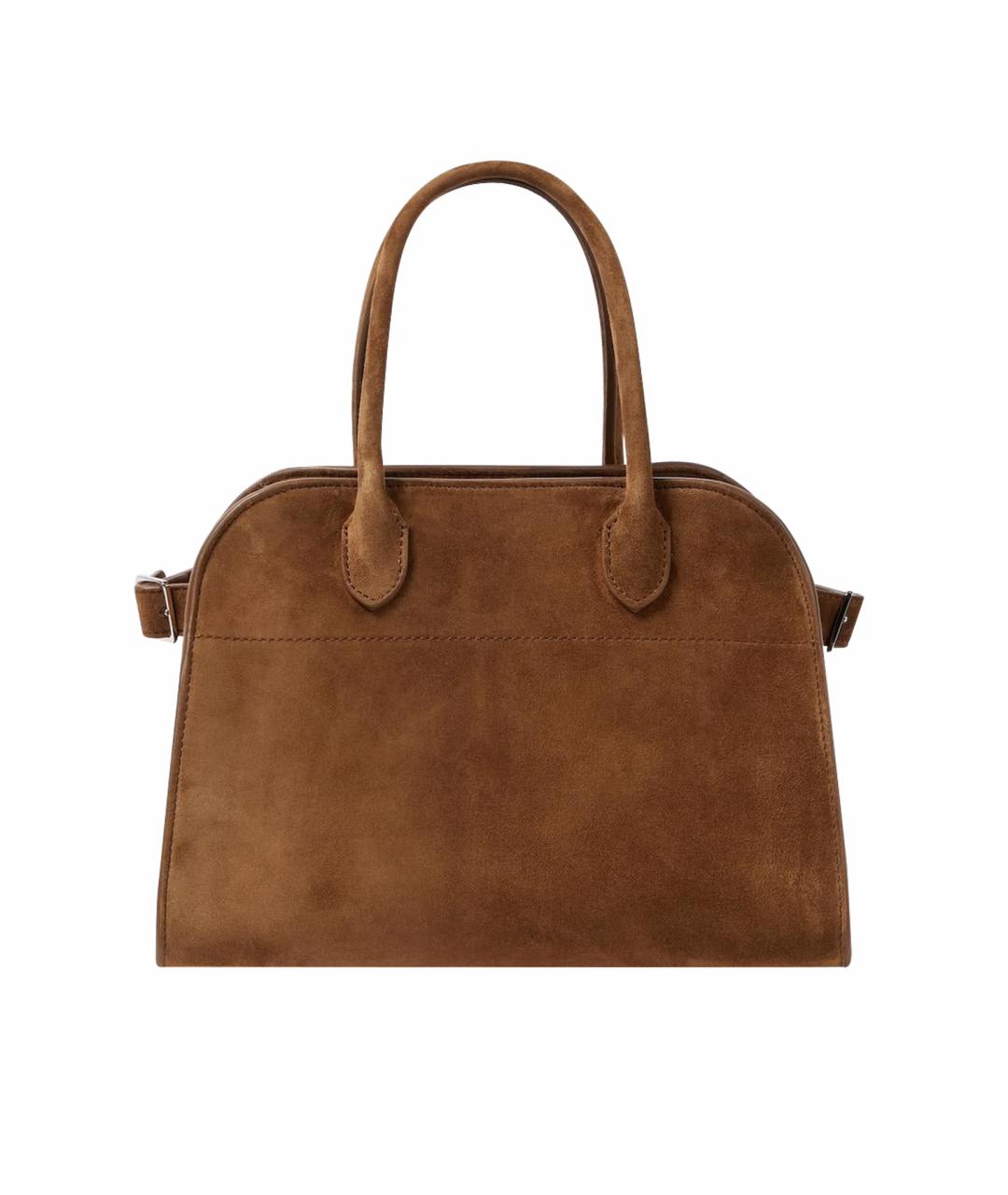 THE ROW Коричневая замшевая сумка с короткими ручками, фото 1