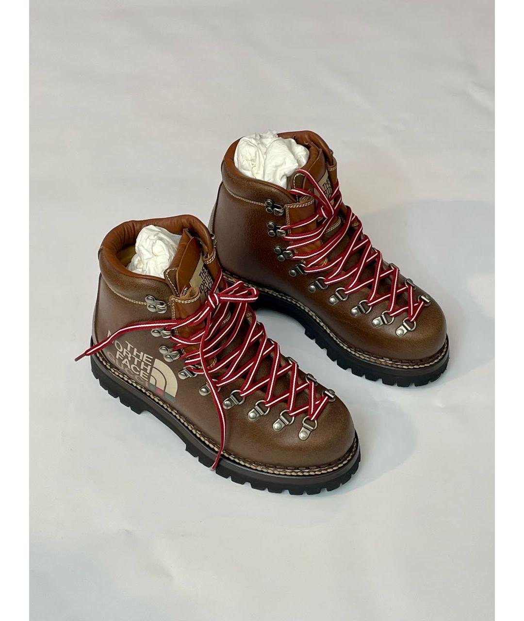 GUCCI Коричневые кожаные ботинки, фото 3