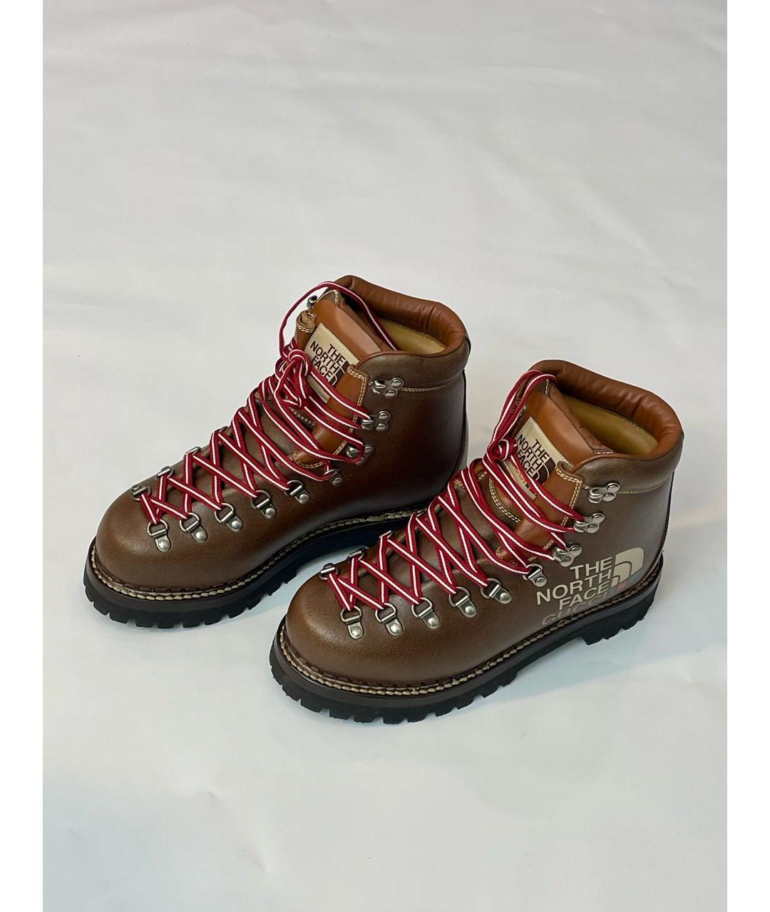 GUCCI Коричневые кожаные ботинки, фото 4