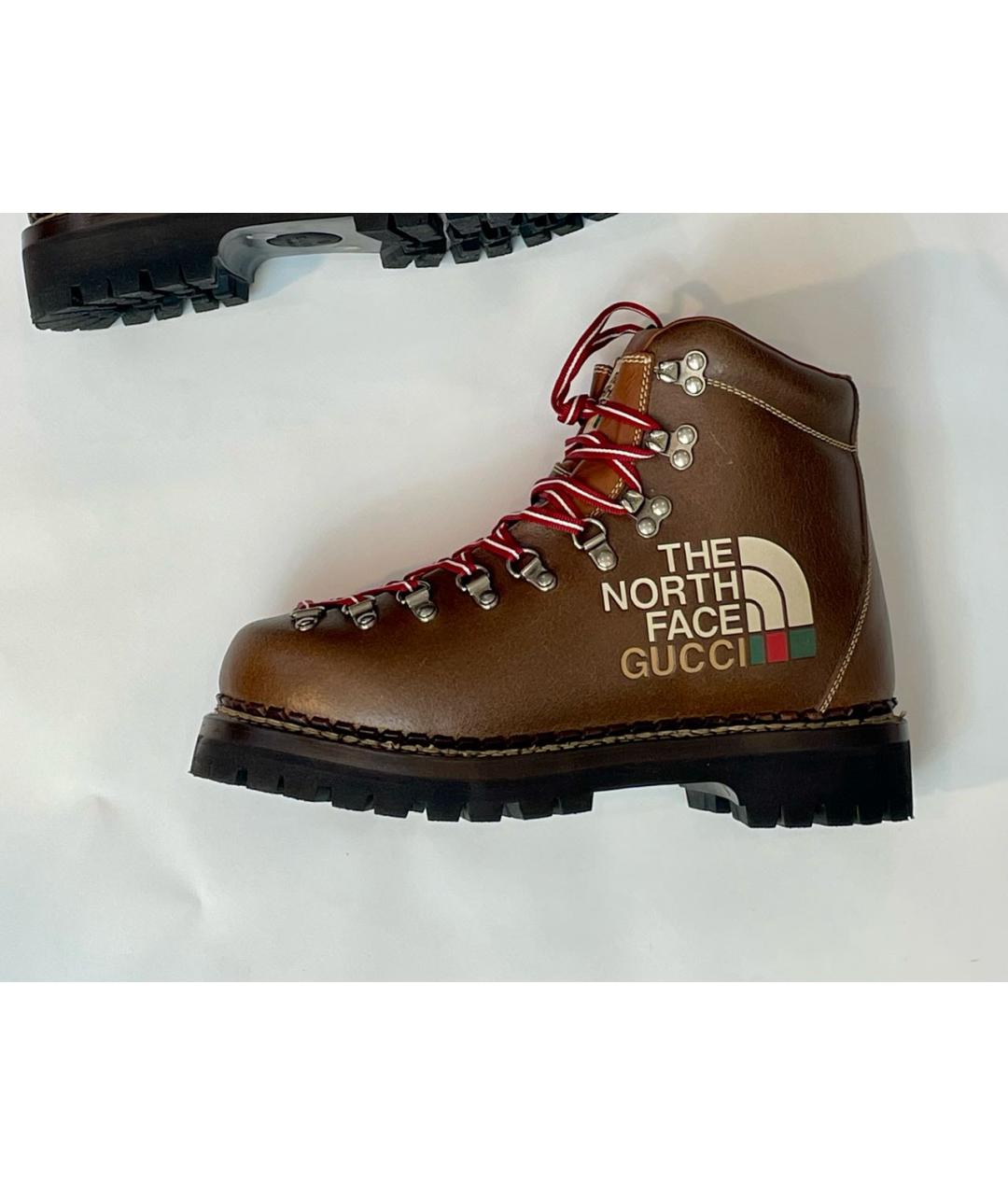 GUCCI Коричневые кожаные ботинки, фото 9