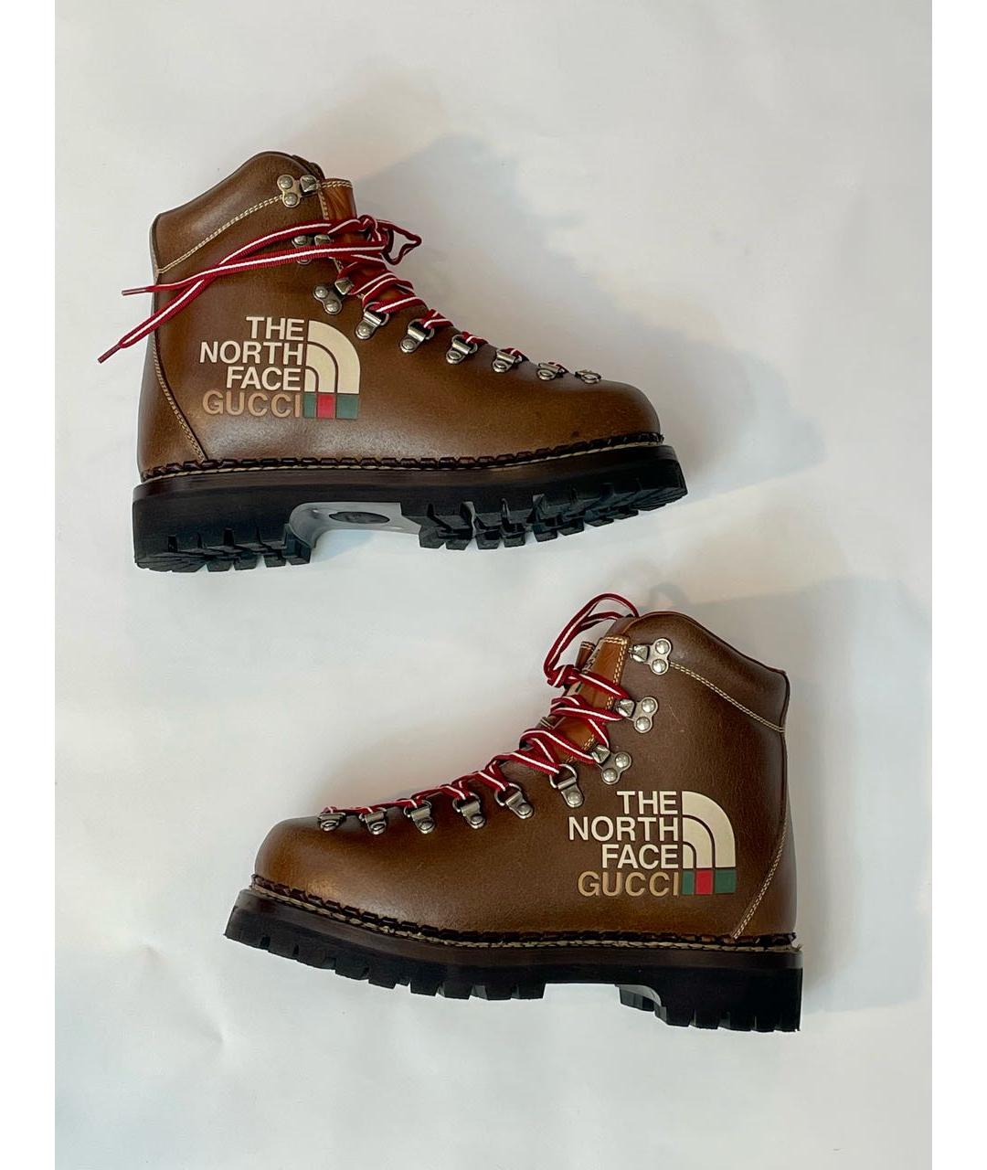 GUCCI Коричневые кожаные ботинки, фото 10