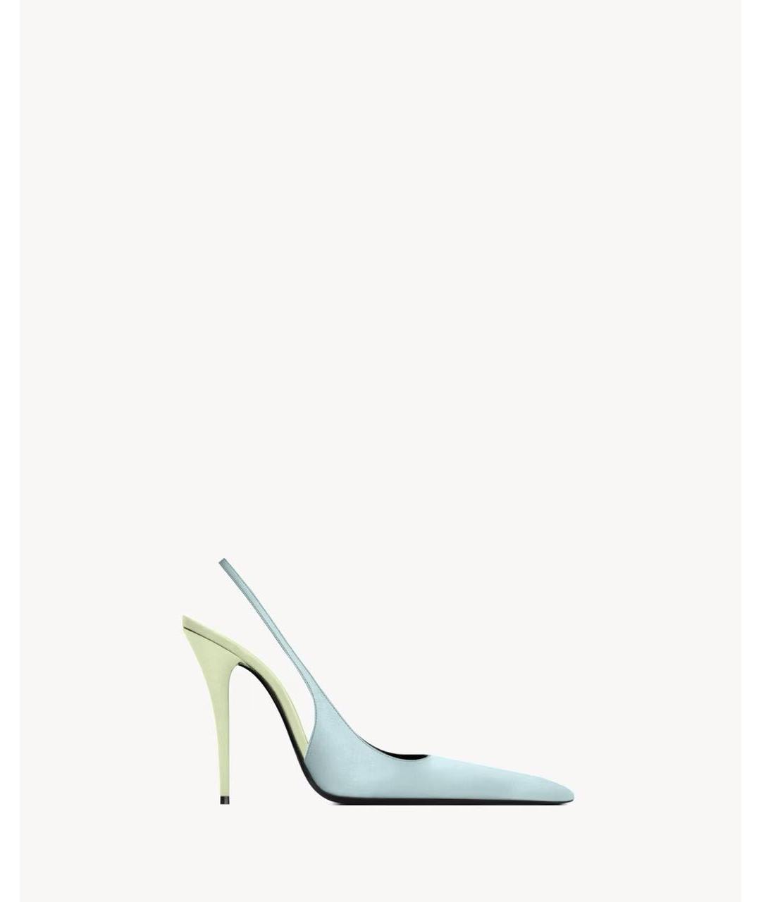 SAINT LAURENT Бирюзовые туфли, фото 4