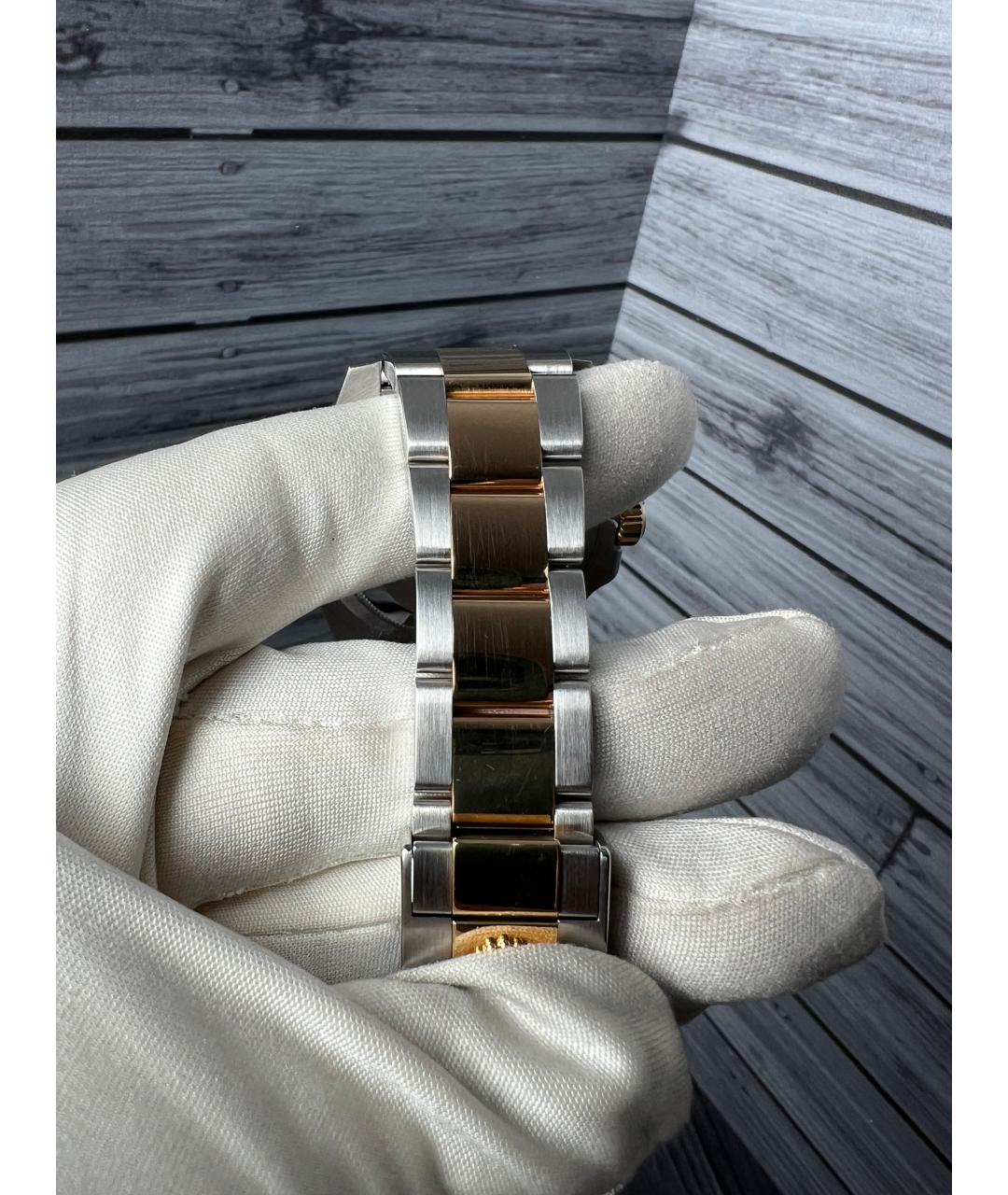 ROLEX Темно-синие часы из желтого золота, фото 7