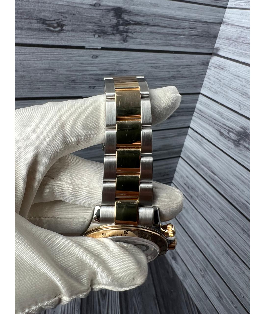 ROLEX Белые часы из желтого золота, фото 6