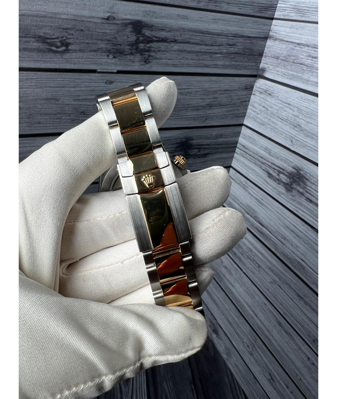 ROLEX Белые часы из желтого золота, фото 8