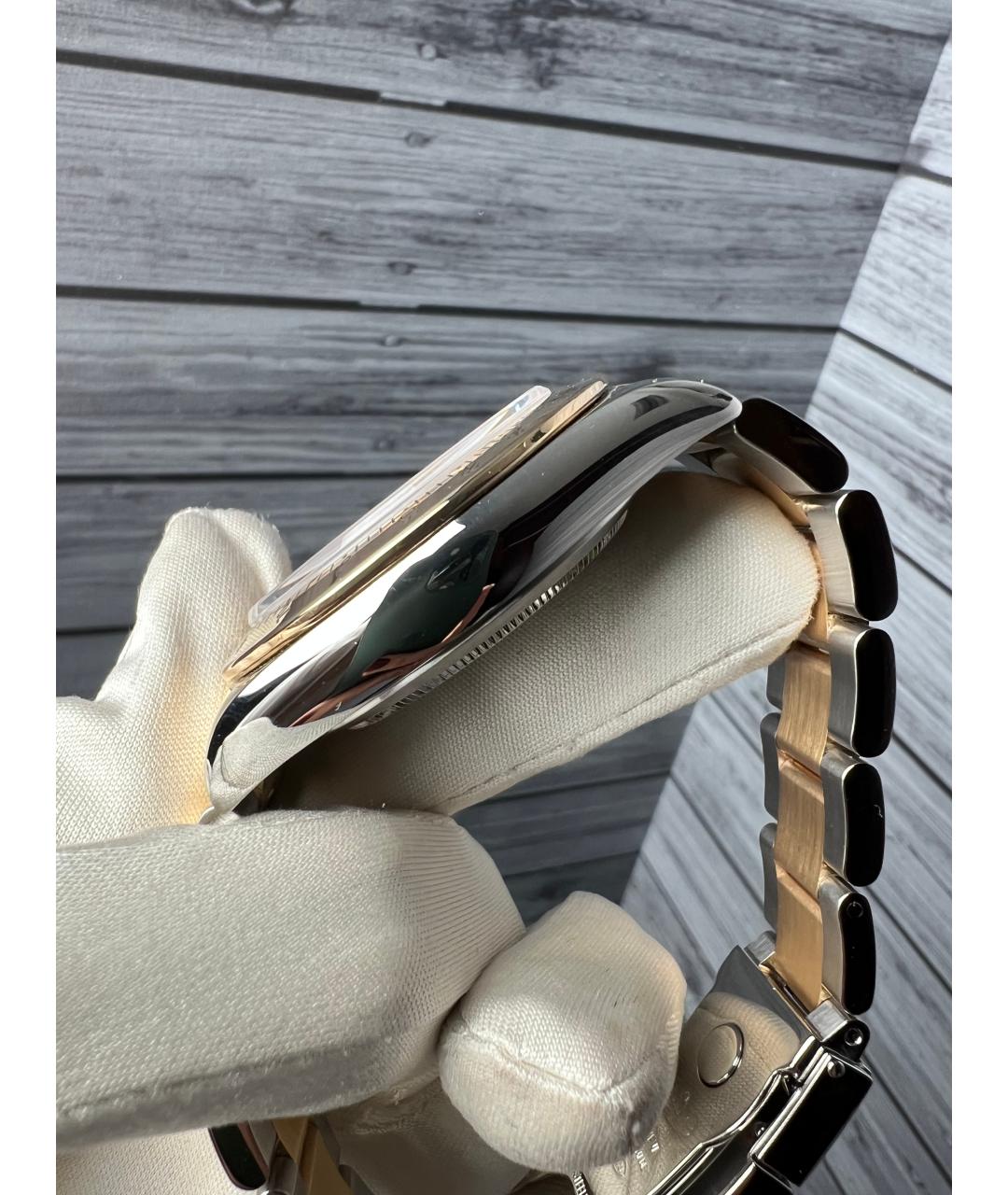 ROLEX Белые часы из желтого золота, фото 5