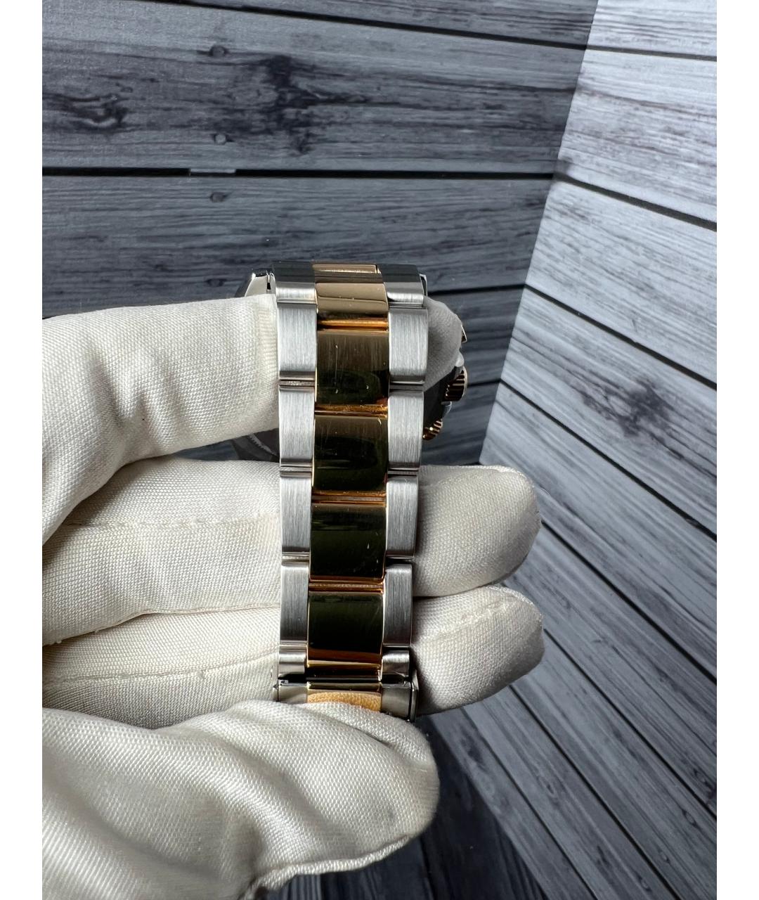 ROLEX Белые часы из желтого золота, фото 7