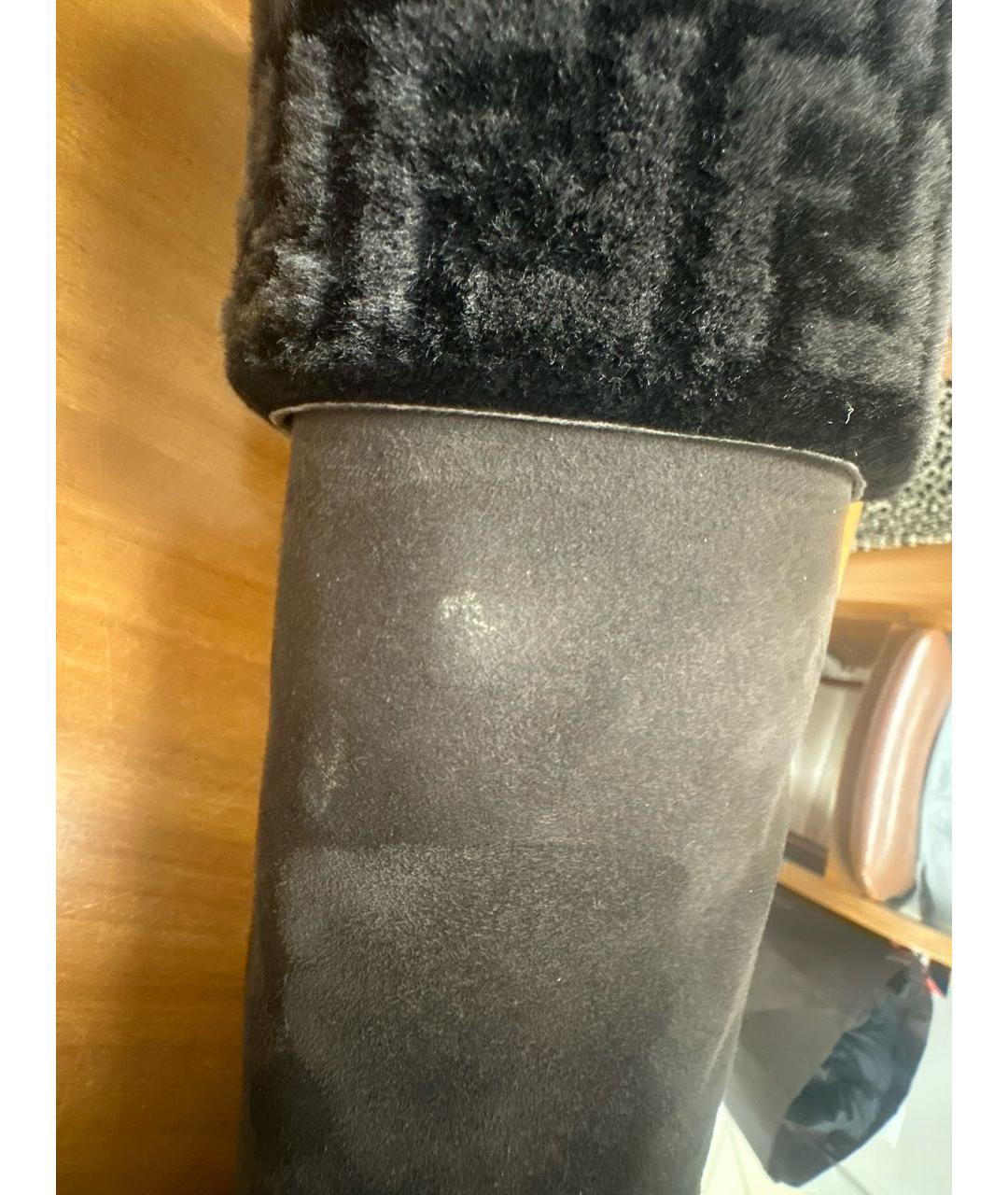FENDI Коричневые замшевые сапоги, фото 5