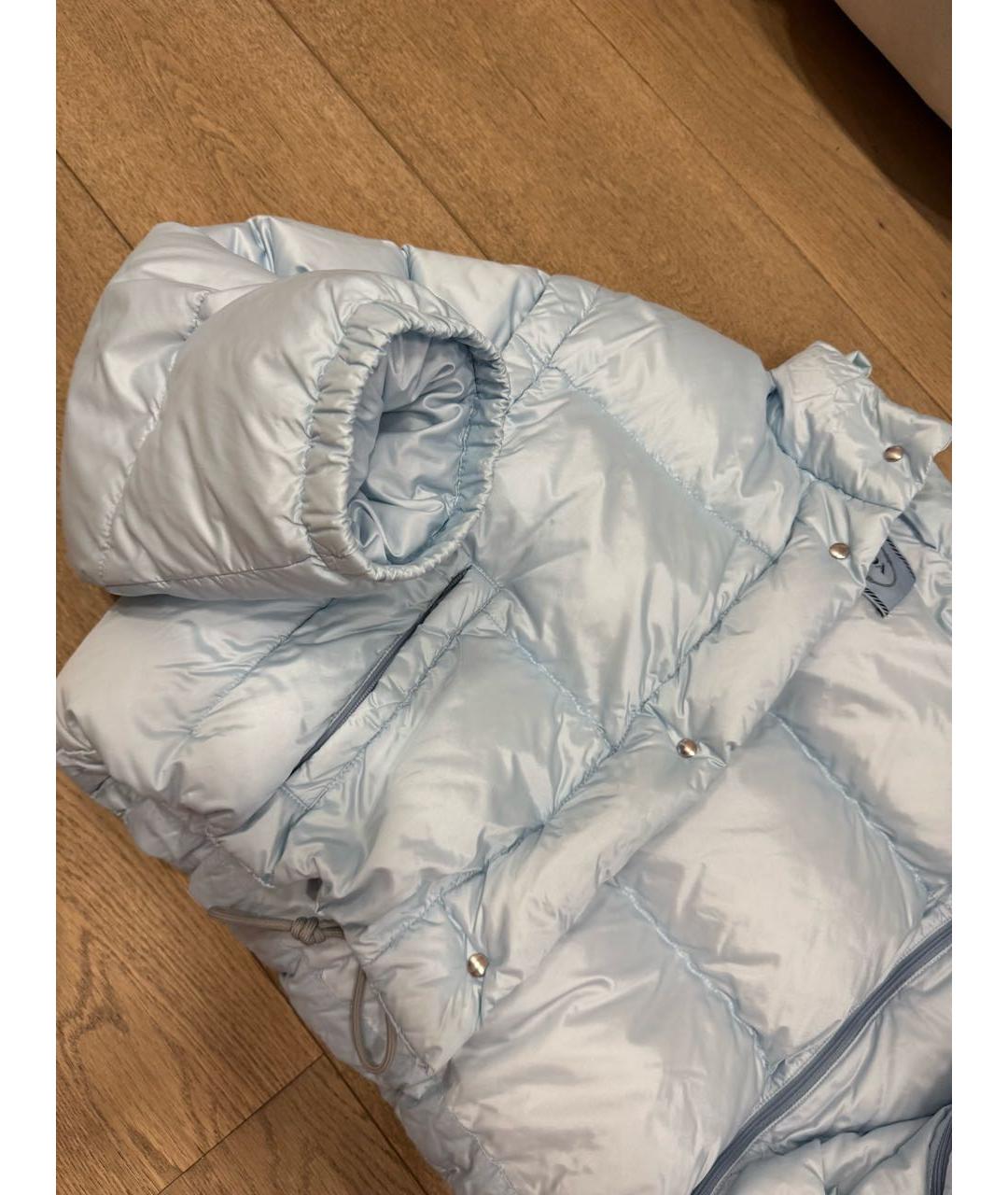 PRADA Голубой полиамидовый пуховик, фото 6