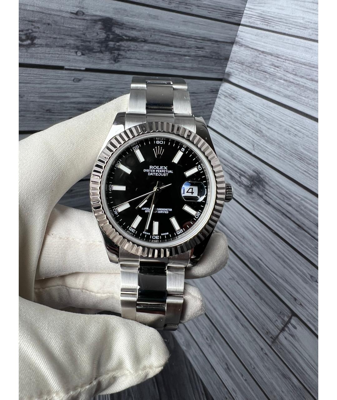 ROLEX Черные часы, фото 2
