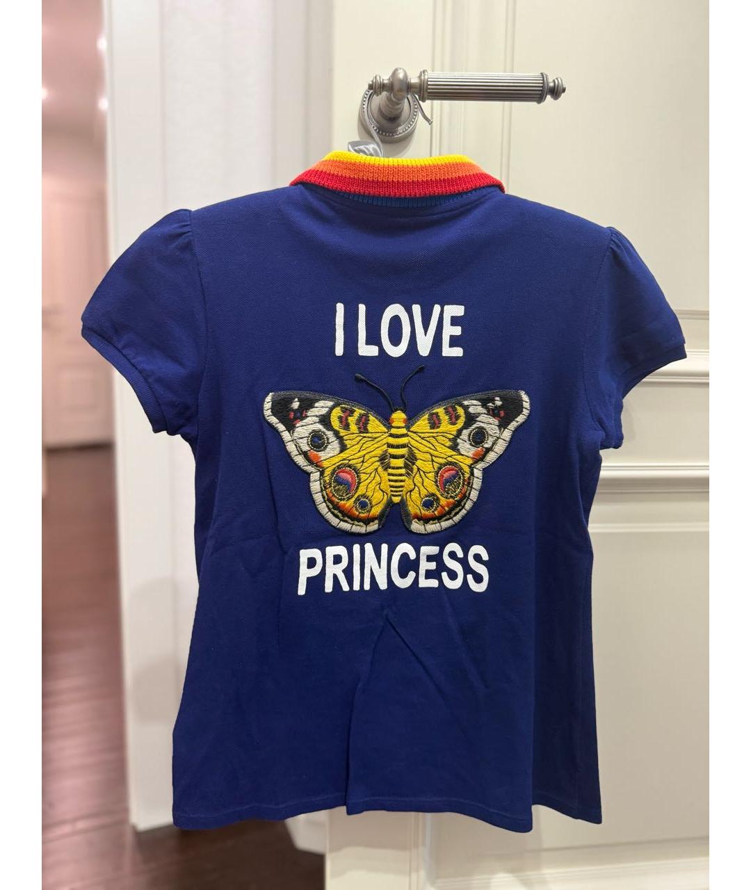 GUCCI Синий хлопковый детская футболка / топ, фото 6