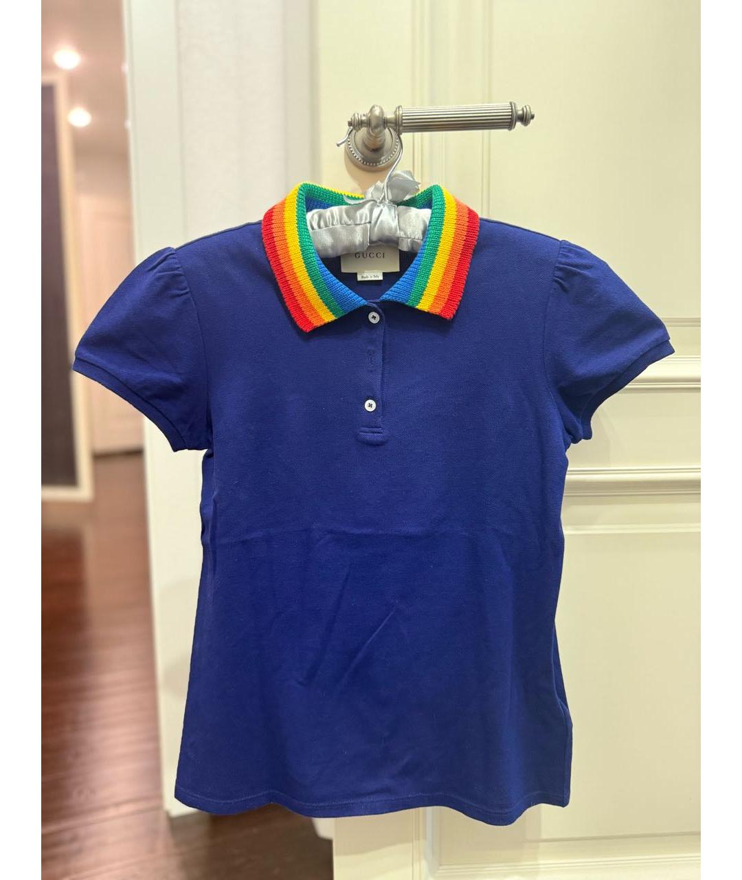 GUCCI Синий хлопковый детская футболка / топ, фото 2