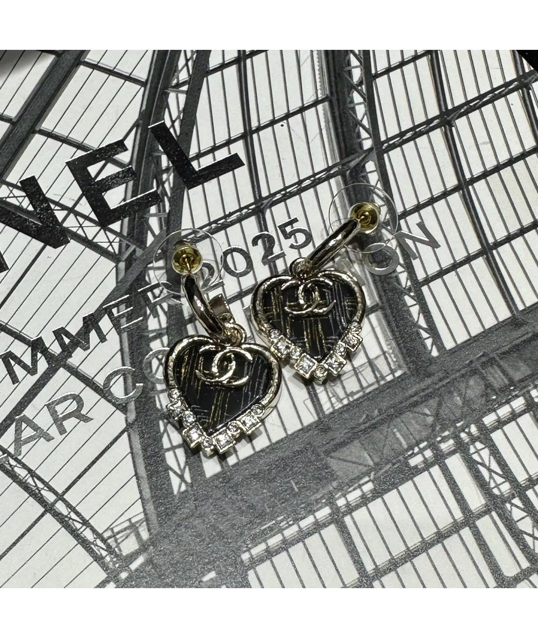 CHANEL Серебряные металлические серьги, фото 2