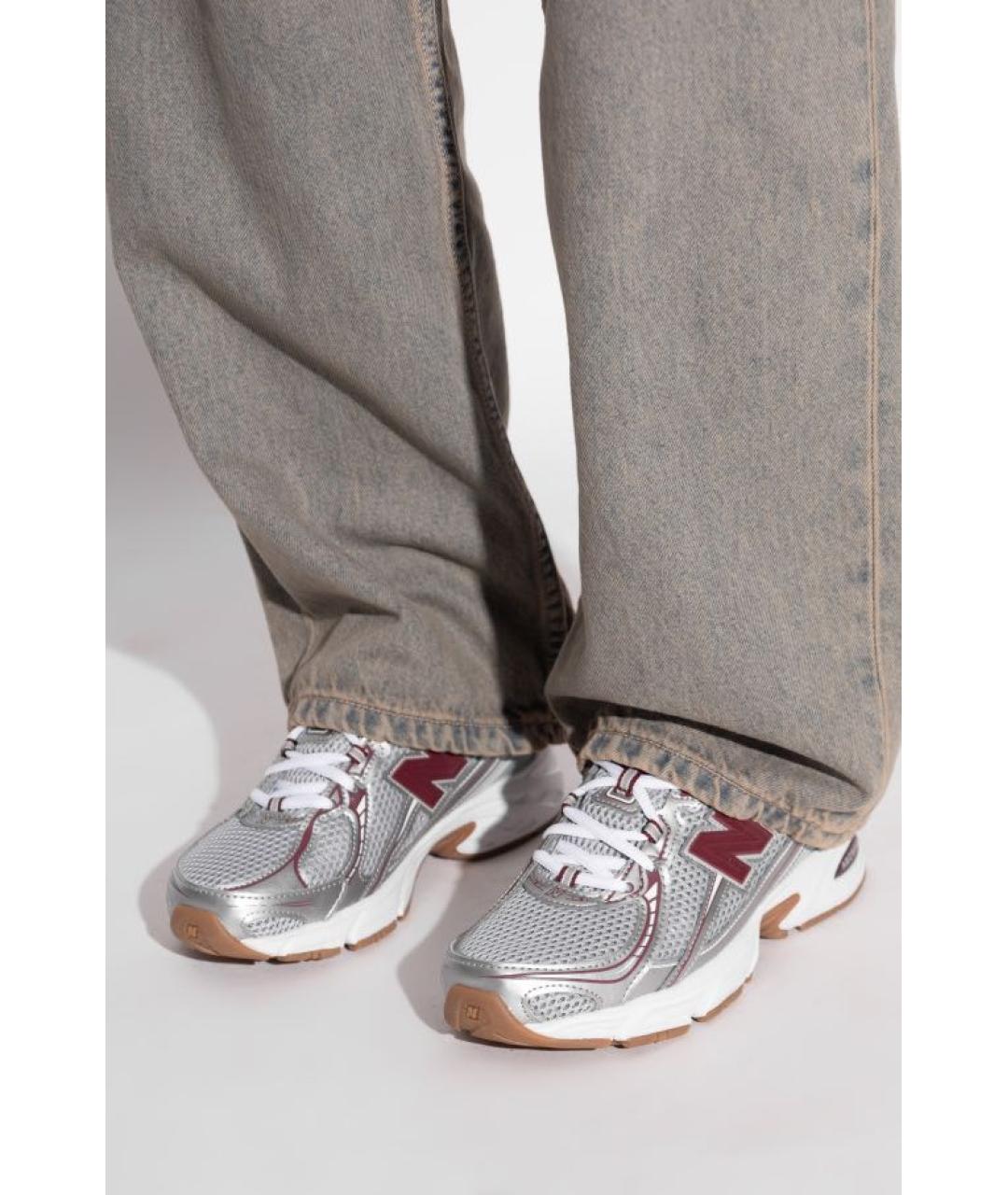 NEW BALANCE Серые текстильные низкие кроссовки / кеды, фото 6