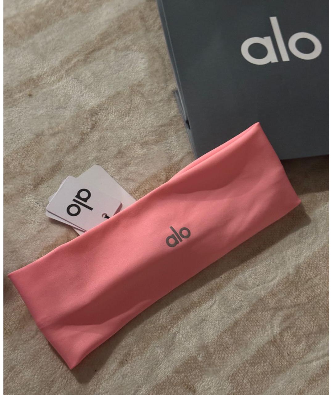 ALO YOGA Розовая повязка, фото 4