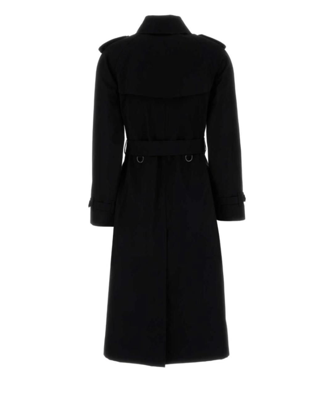 BURBERRY Черный хлопковый тренч/плащ, фото 2