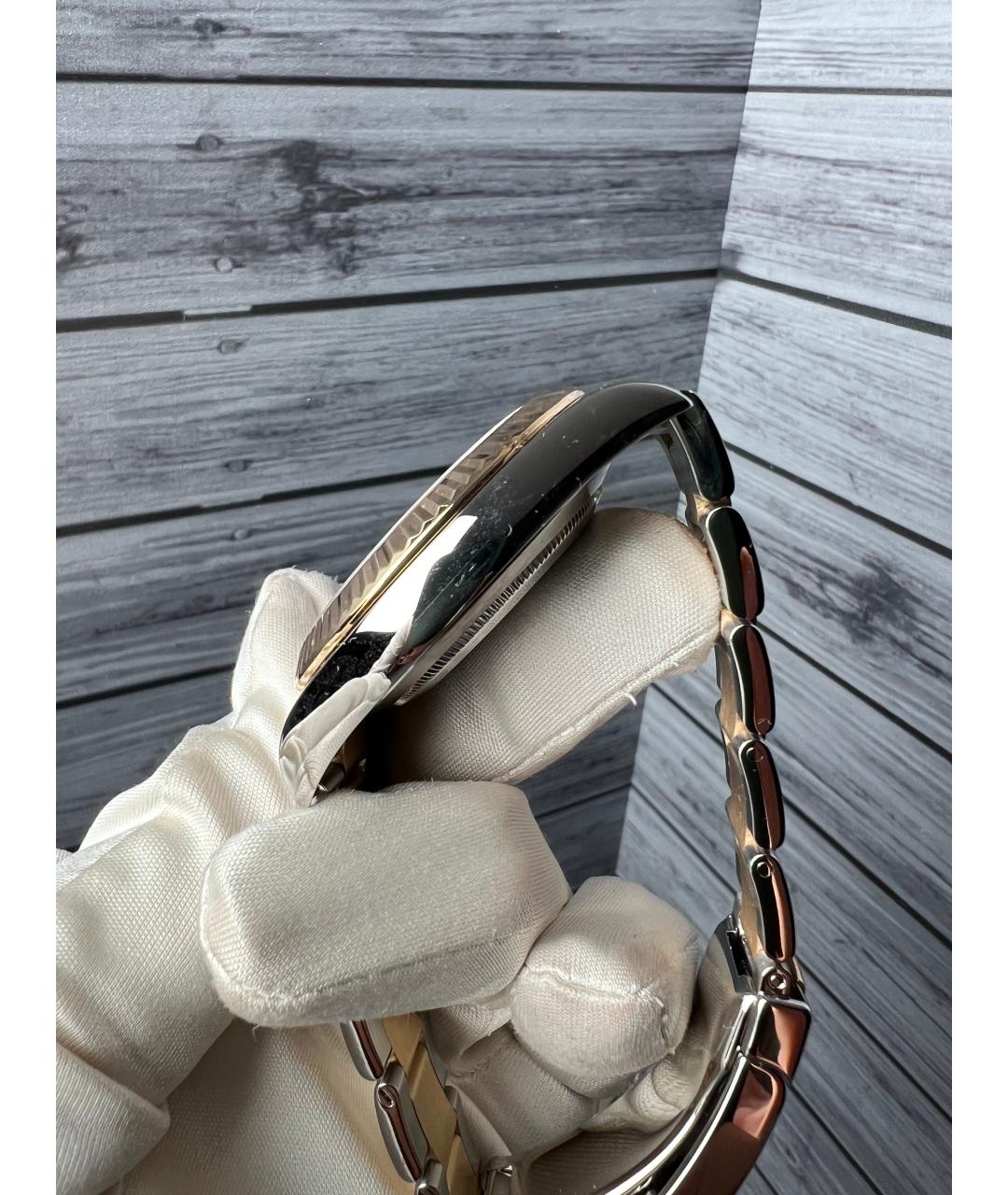 ROLEX Черные часы из желтого золота, фото 6