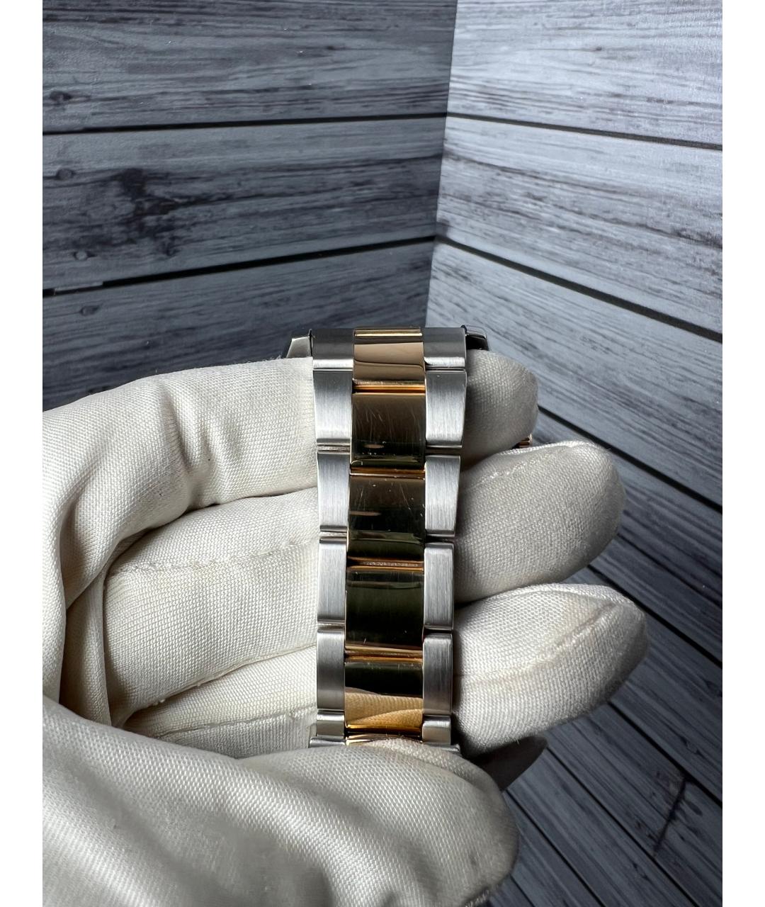 ROLEX Черные часы из желтого золота, фото 9