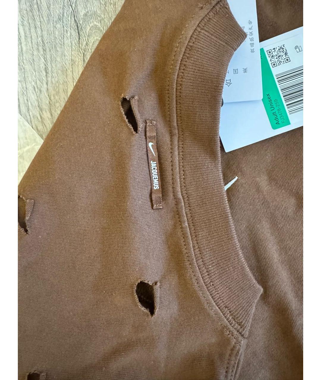 JACQUEMUS Коричневая футболка, фото 4