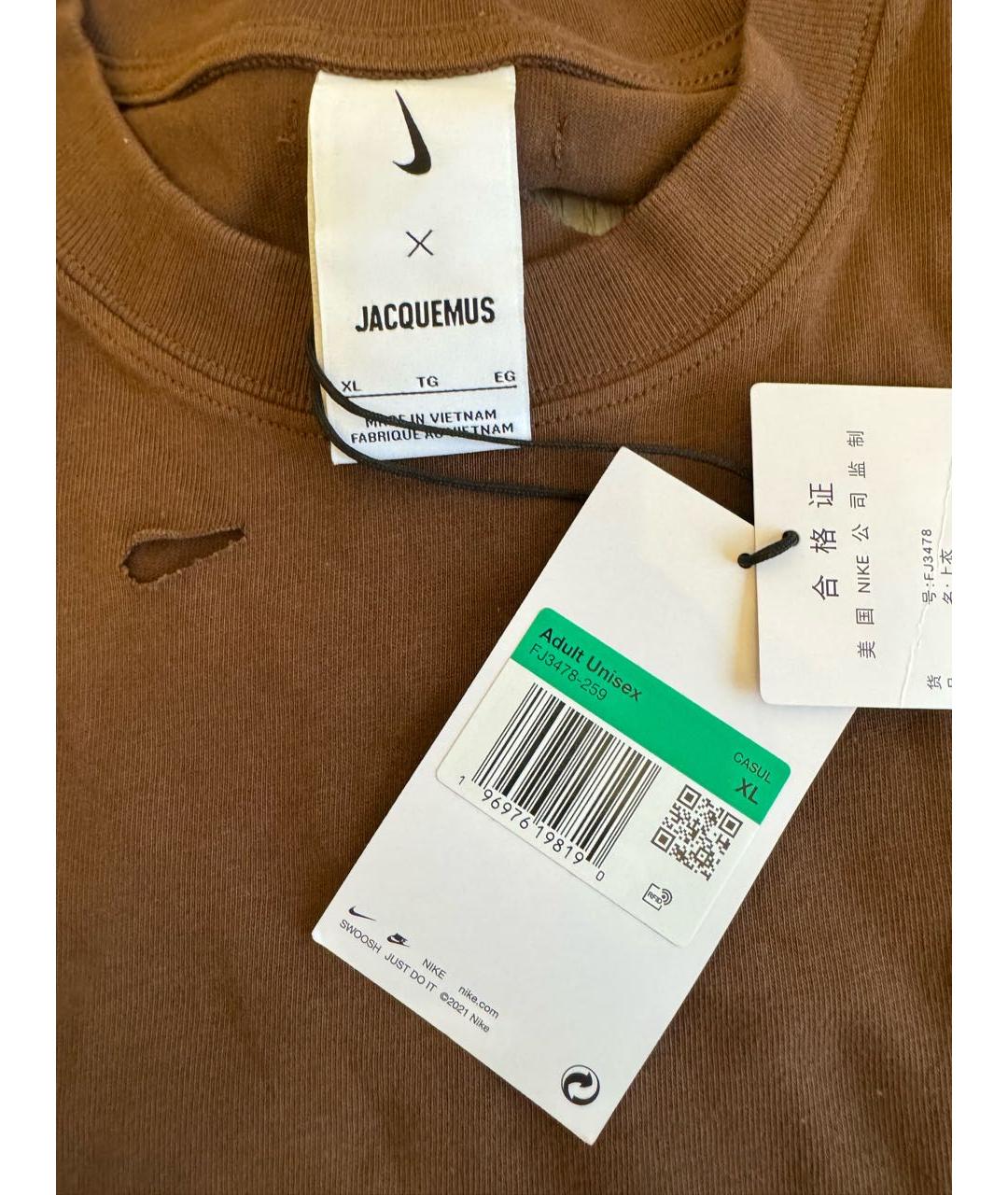 JACQUEMUS Коричневая футболка, фото 8