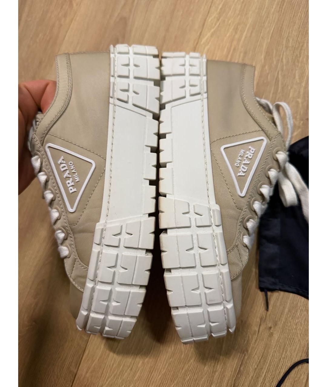 PRADA Бежевые кеды, фото 5