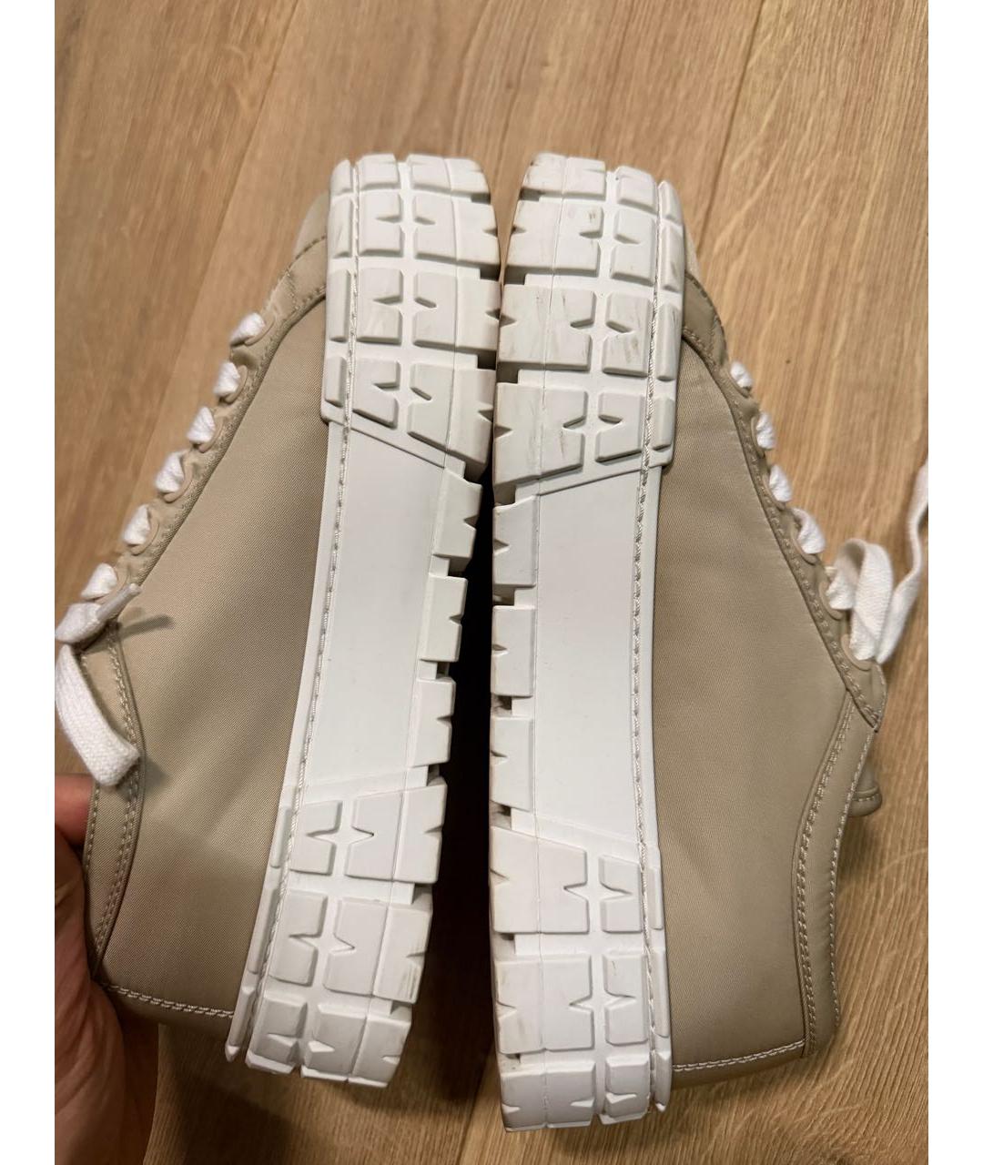 PRADA Бежевые кеды, фото 6