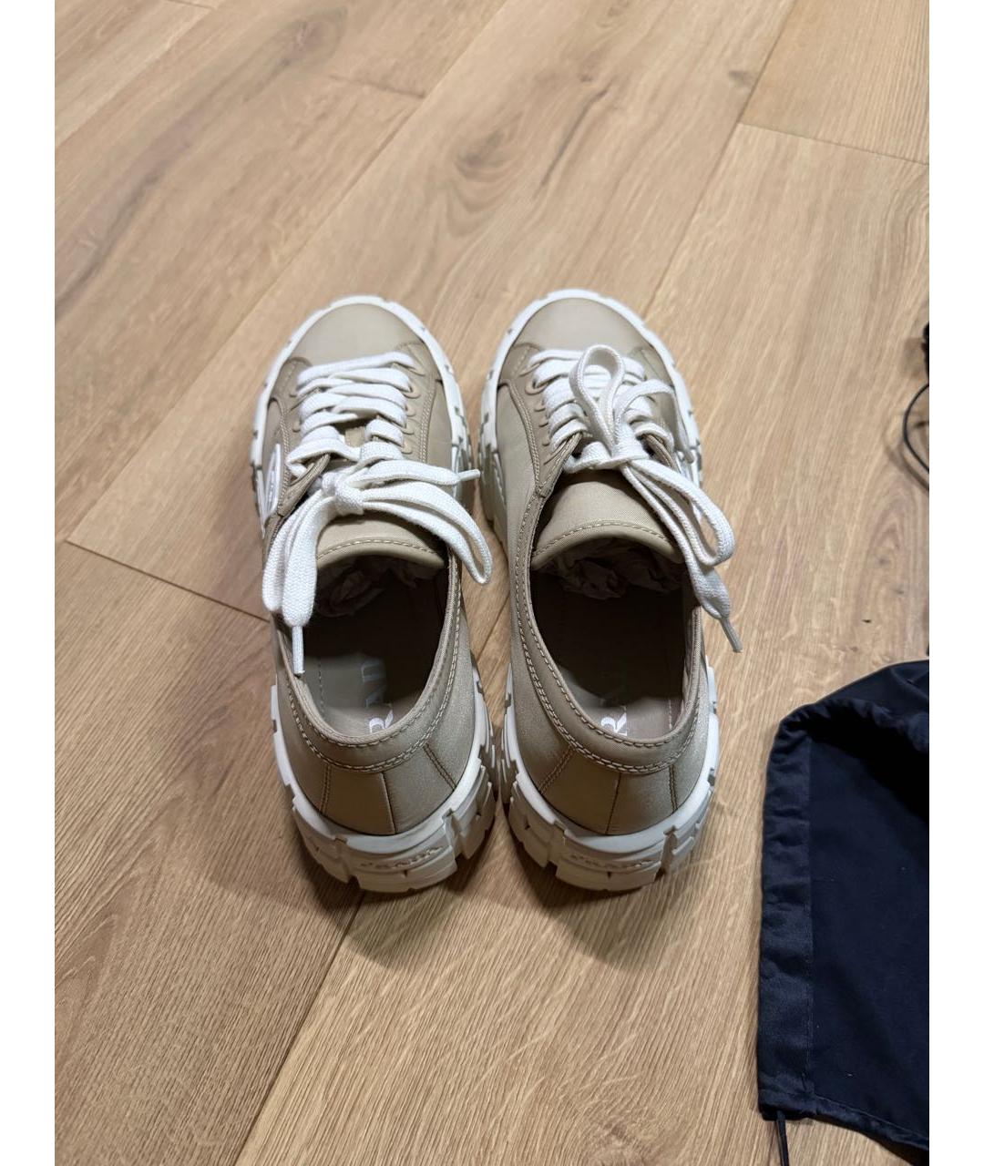 PRADA Бежевые кеды, фото 3