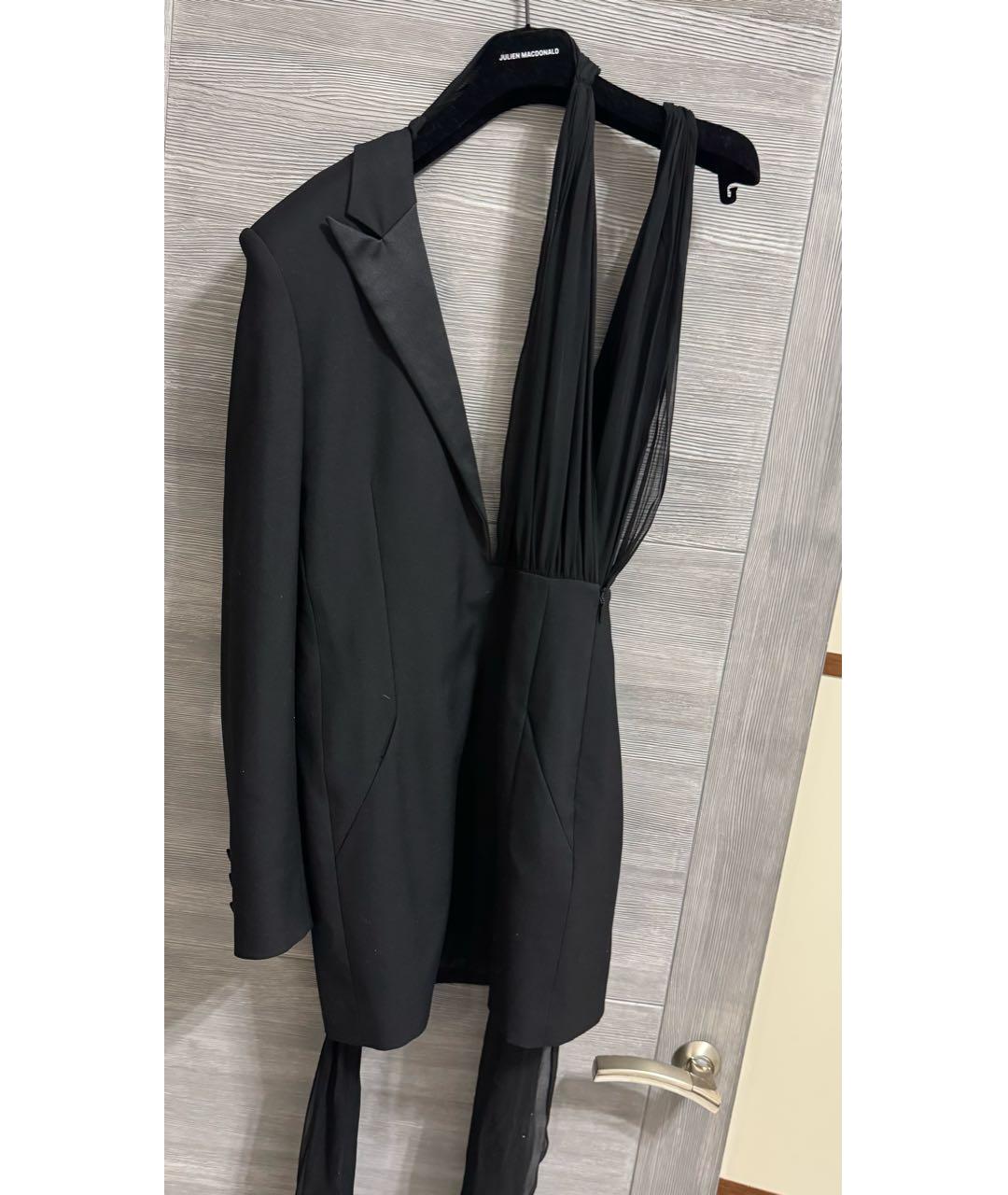 SAINT LAURENT Черное шерстяное вечернее платье, фото 8