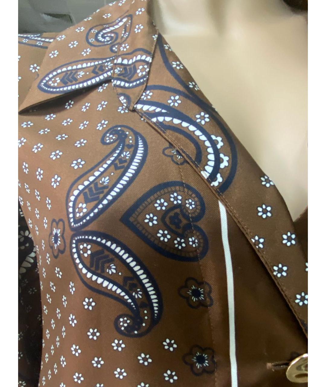 SANDRO Коричневое шелковое платье, фото 4