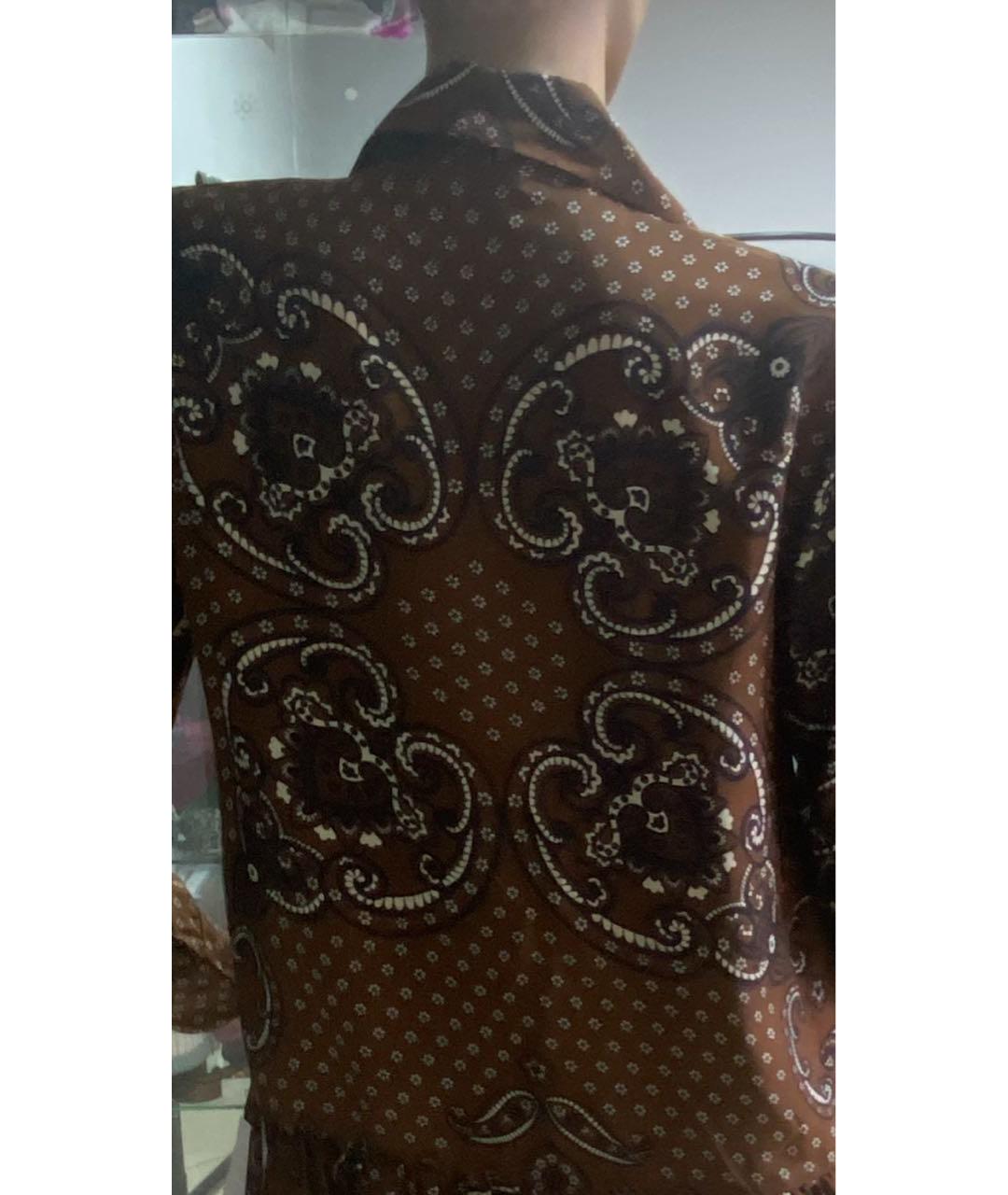 SANDRO Коричневое шелковое платье, фото 3