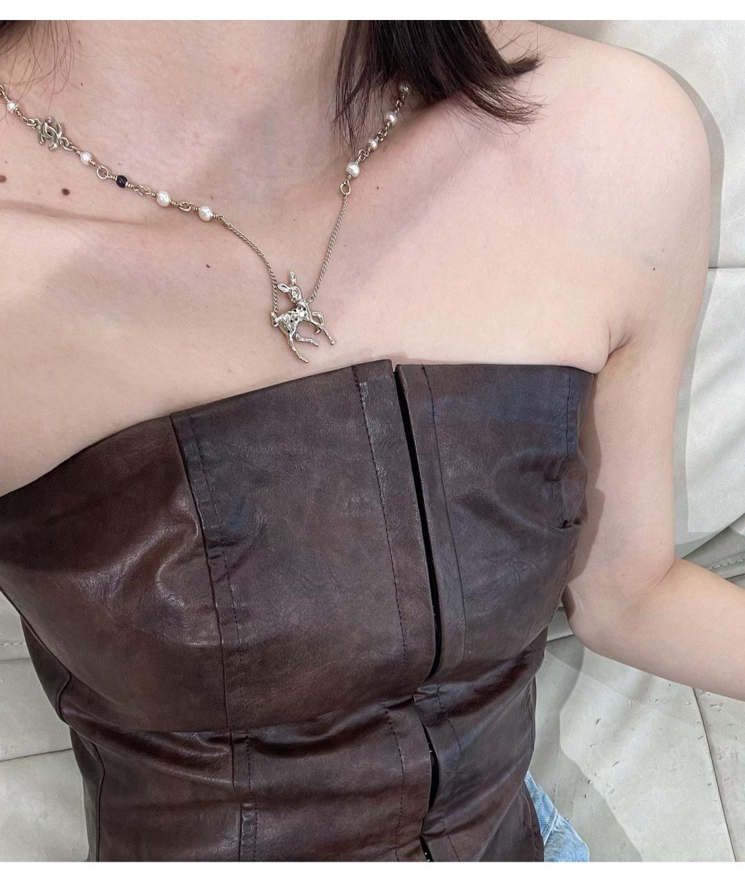 CHANEL Золотое металлическое колье, фото 3