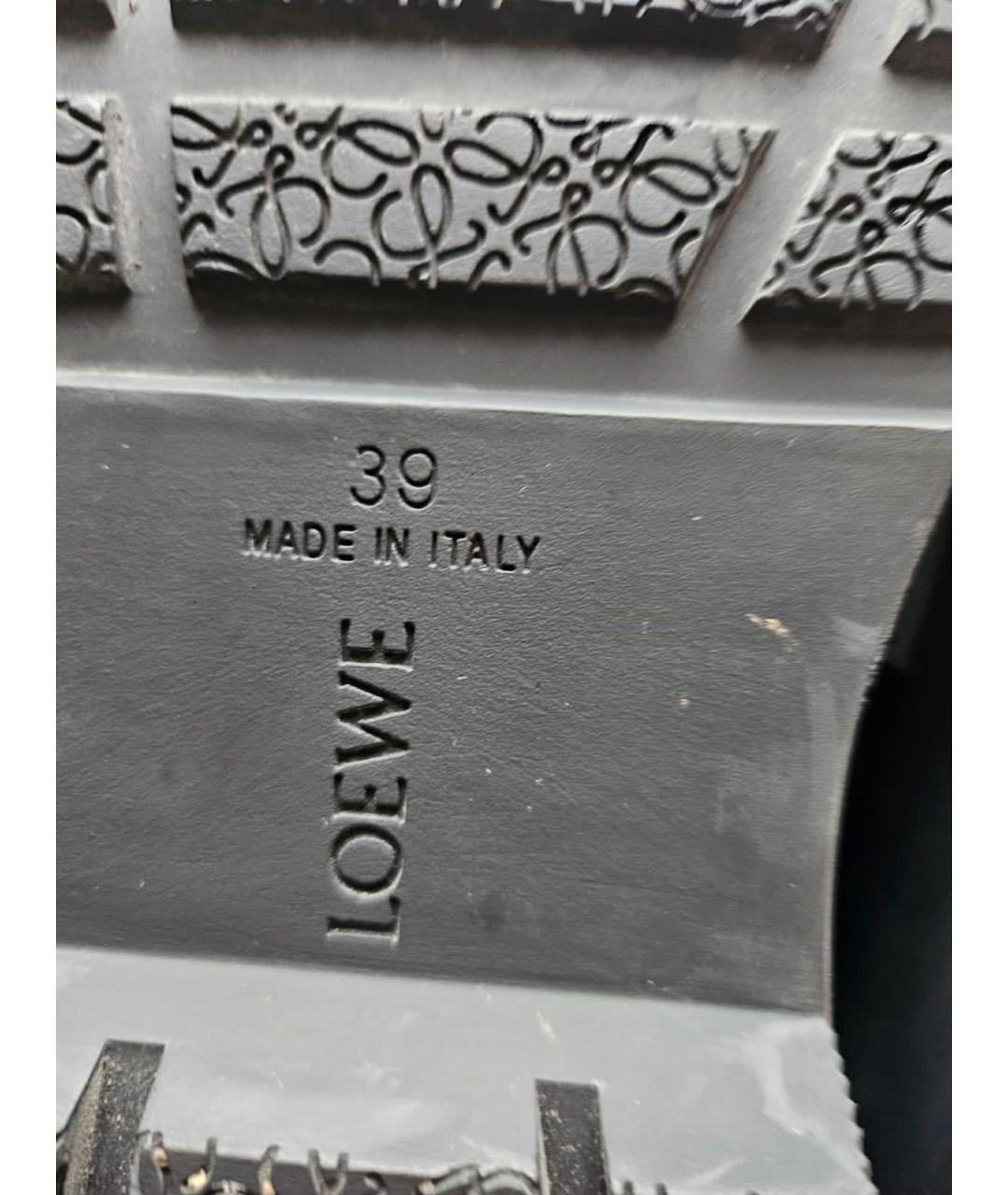 LOEWE Черные кожаные лоферы, фото 6