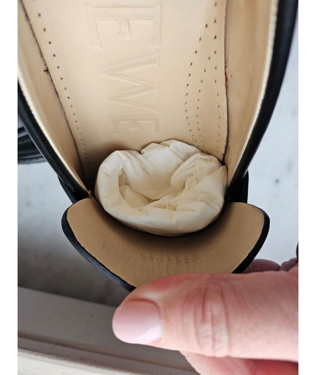 LOEWE Черные кожаные лоферы, фото 5