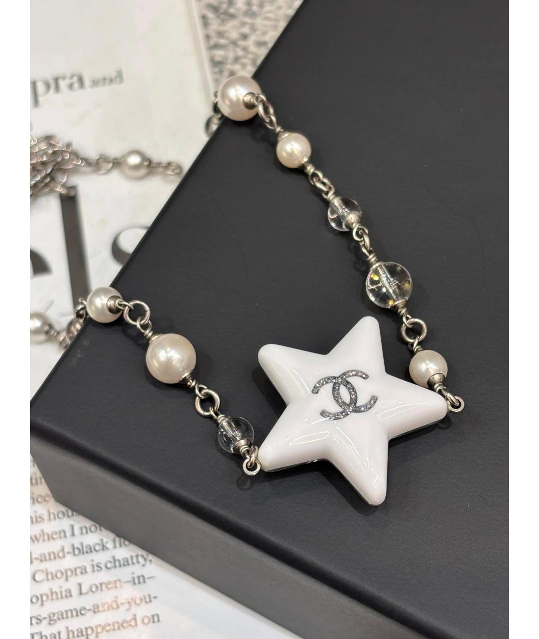 CHANEL Серебряное металлическое колье, фото 2