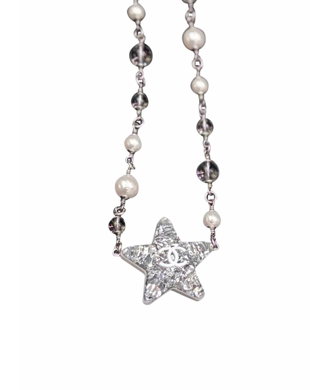 CHANEL Серебряное металлическое колье, фото 1