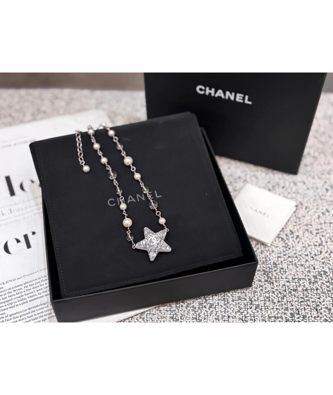 CHANEL Серебряное металлическое колье, фото 5