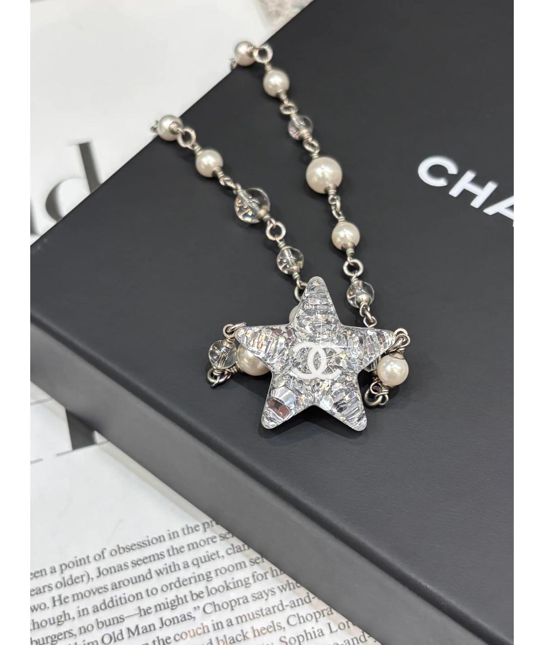 CHANEL Серебряное металлическое колье, фото 4