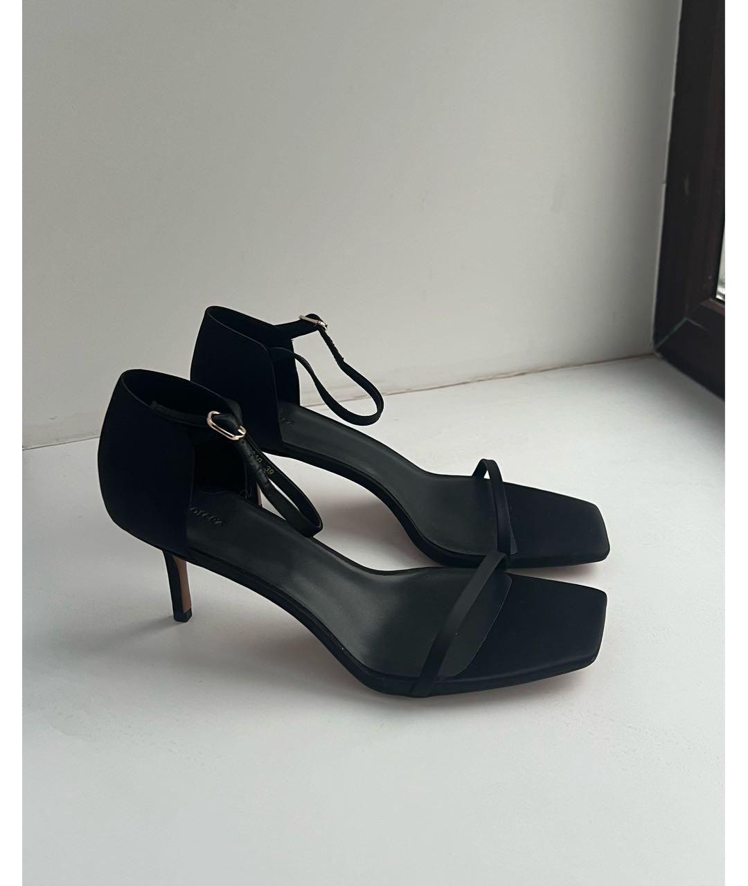 12 STOREEZ Черные текстильные босоножки, фото 3