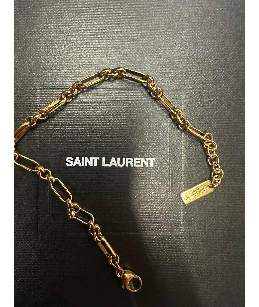 SAINT LAURENT Золотой браслет, фото 2